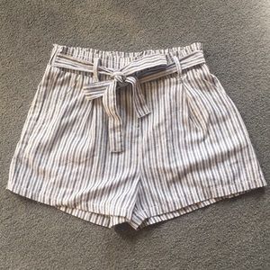 Women’s Small Striped Paper Bag Shorts